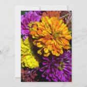 ガーデンカラフル《植物》百日草フラワーバースデーパーティー 招待状 (裏面)