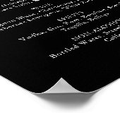 ガーデンカラー数々のワイルドフラワーのドリンク結婚メニュー ポスター (角)