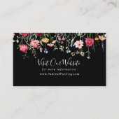 ガーデンカラー数々のワイルドフラワーの結婚ウェブサイト エンクロージャーカード (正面)