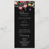 ガーデンカラー数々のワイルドフラワー結婚式 プログラム (正面)