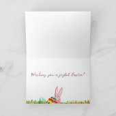 ガーデンカードにカラフル卵を入れたイースターバニー カード (内部)