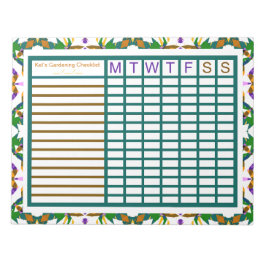 ガーデンガーデニングウィークリートラッカープランナー ノートパッド