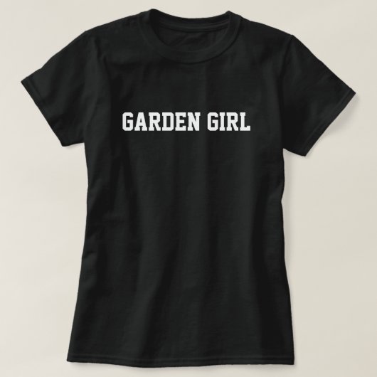 ガーデンガール タイポグラフィー Tシャツ (デザイン正面)