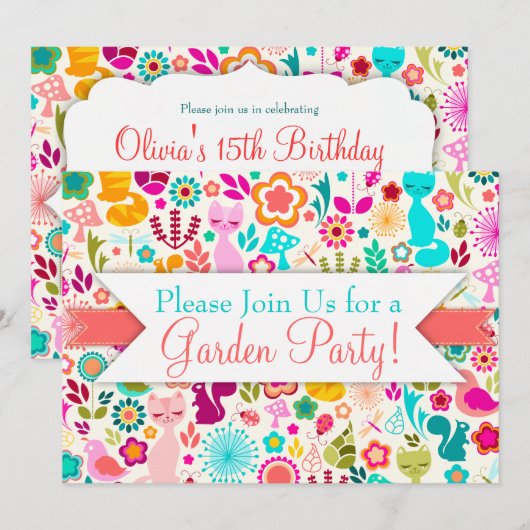 ガーデンキティ 招待状 (正面/裏面)