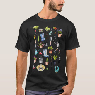 ガーデンギア-春ガーデニングパターンWガーデンへ Tシャツ