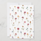 ガーデンギャザリングパーティーワイルドフラワー誕生日 招待状 (裏面)