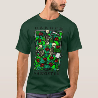 ガーデンギャングおもしろいガーデニングゴシックスケルトンガード Tシャツ