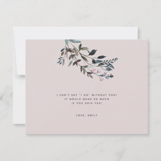 ガーデンクレストフローラムーヴパープルフラワーガール 招待状 (裏面)