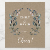 ガーデンクレスト素朴クラフト応援結婚式の引き出物 ワインラベル (シングルラベル)