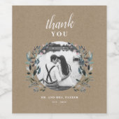 ガーデンクレスト |クラフト素朴ありがとう写真お願い ワインラベル (シングルラベル)