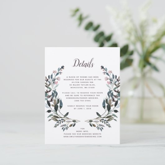 ガーデンクレスト |クラフト素朴のホ結婚テル詳細 出欠カード (スタンド正面)