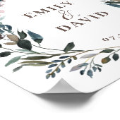 ガーデンクレスト |ホワイトダスティブルーウェルカム結婚ズ ポスター (角)