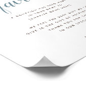 ガーデンクレスト |ホワイトブルー結婚の寄付金チャリティー ポスター (角)