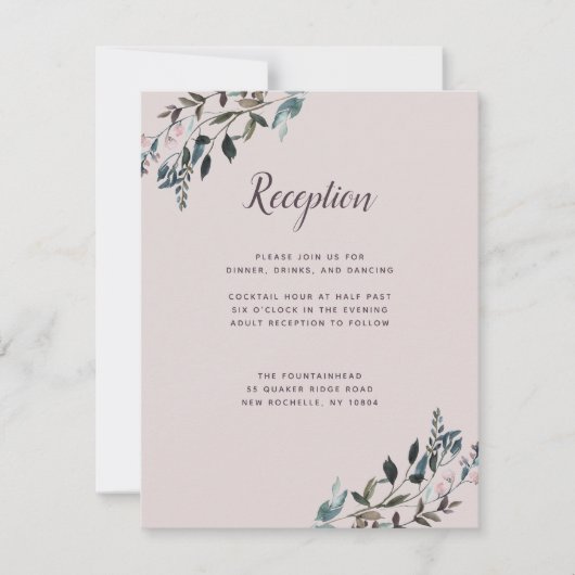 ガーデンクレスト |メイブパープルウェディングレセプション情報 出欠カード (正面)