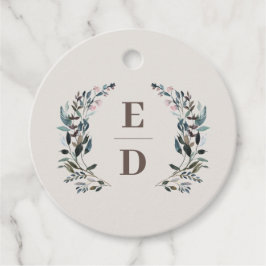 ガーデンクレスト |卵の殻 |の結婚モノグラム フェイバータグ