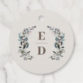ガーデンクレスト |卵の殻 |の結婚モノグラム フェイバータグ (裏面)