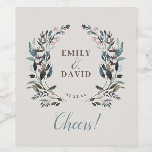 ガーデンクレスト |卵の殻 |応援結婚式の引き出物 ワインラベル (シングルラベル)