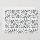 ガーデンクレスト |白ダスティブルーフローラ結婚ズ 招待状 (裏面)