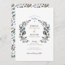 ガーデンクレスト |白 |結婚式招待状