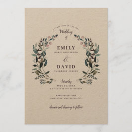 ガーデンクレスト |素朴フローラ結婚式招待状 招待状