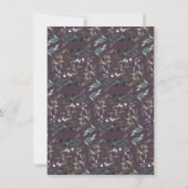 ガーデンクレスト |紫色の結婚式の日付を保存 セーブザデート (裏面)