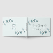 ガーデングラデーションフローラフランスのピンクピーニー結婚ズ ゲストブック (全面)