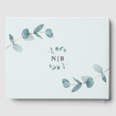 ガーデングラデーションフローラフランスのピンクピーニー結婚ズ ゲストブック (裏面)