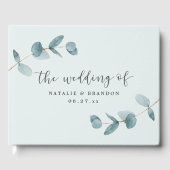 ガーデングラデーションフローラフランスのピンクピーニー結婚ズ ゲストブック (正面)