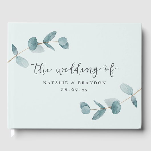 ガーデングラデーションフローラフランスのピンクピーニー結婚ズ ゲストブック (正面)