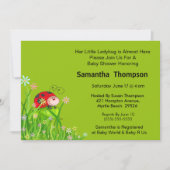 ガーデングラフィックの可愛い赤いテントウムシ 招待状 (正面)