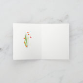 ガーデングリーティングカードの赤いフィンチ カード (内部)