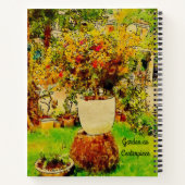 ガーデングリーナリーセンターピース水彩庭師 ノートブック (裏面)