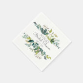 ガーデングリーナリーペパーソナライズされたーパーナプキン スタンダードカクテルナプキン (角)