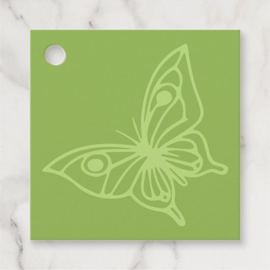 ガーデングリーンから蝶 フェイバータグ (正面)