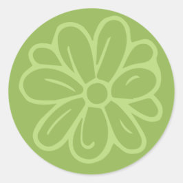 ガーデングリーンの花 ラウンドシール