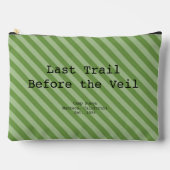 ガーデングリーンストライプのブライドメイドバチェロレッテ アクセサリーポーチ (正面)