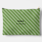 ガーデングリーンストライプのブライドメイドバチェロレッテ アクセサリーポーチ (裏面)