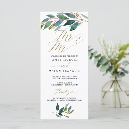 ガーデングリーンズゲイ結婚式 プログラムMr&Mr プログラム (スタンド正面)