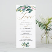 ガーデングリーン結婚式 プログラム – ラブ (スタンド正面)