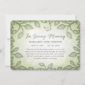 ガーデングリーン葉サンキューバタフライ サンキューカード (裏面)