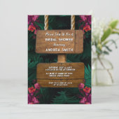 ガーデングリーン葉ファーンズ&フローラブライダルシャワー 招待状 (スタンド正面)