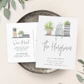 ガーデングロウンモダンドグリーン植物移動 案内ポストカード