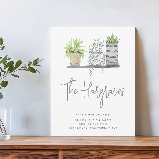 ガーデングロウンモダンドグリーン植物移動 案内状