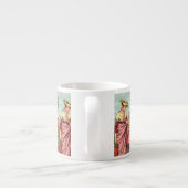 ガーデングローフラワーウーマンアートアンティーク エスプレッソカップ (裏面)