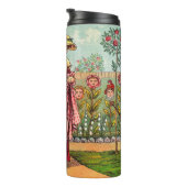 ガーデングローフラワーウーマンアートアンティーク タンブラー (回転右)