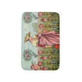 ガーデングローフラワーウーマンアートアンティーク バスマット (正面縦)