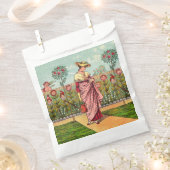 ガーデングローフラワーウーマンアートアンティーク フェイバーバッグ (クリップ留めされた状態)