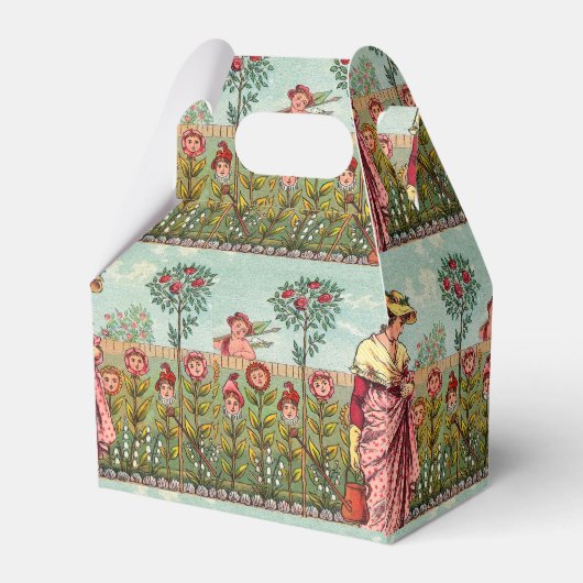 ガーデングローフラワーウーマンアートアンティーク フェイバーボックス (裏面サイド)