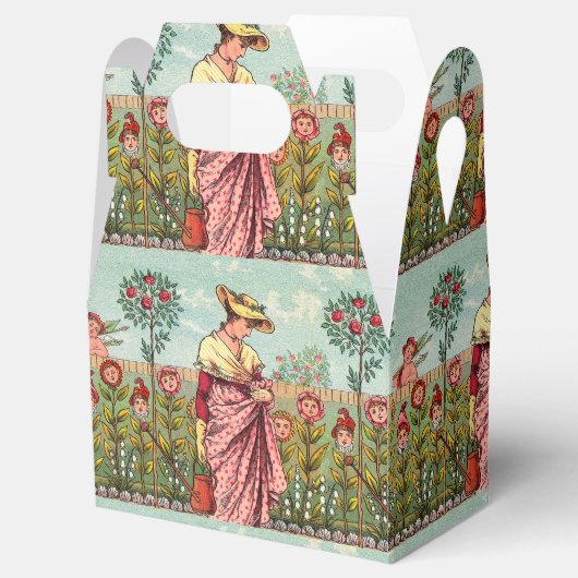 ガーデングローフラワーウーマンアートアンティーク フェイバーボックス (オープン)