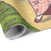 ガーデングローフラワーウーマンアートアンティーク ラッピングペーパー (ロールコーナー)